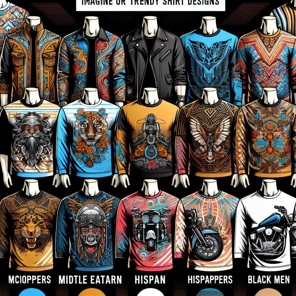 Stylové vzory a barvy košil pro trendy motorkáře