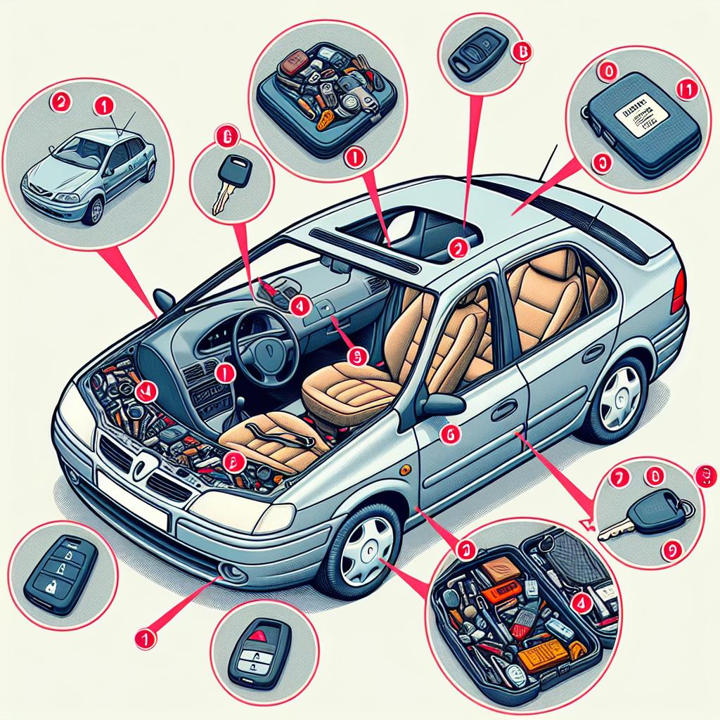 Kde najít kód klíče Renault Megane Scenic